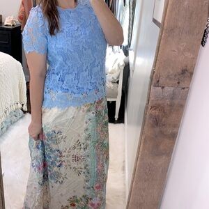 Philosophy lace crochet top size small